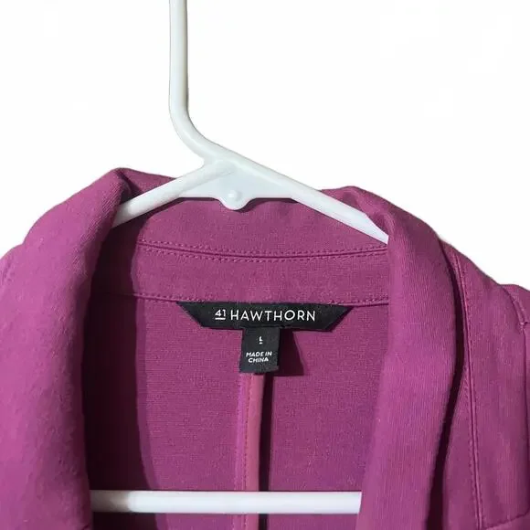 41 Hawthorn Pink Blazer with Peplum Back Detail Large - Picture 2 of 3